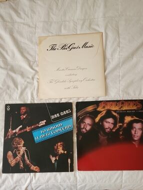 Bee Gees Vinyl Record Lot - Multiple Album Covers (White, Black, Red)